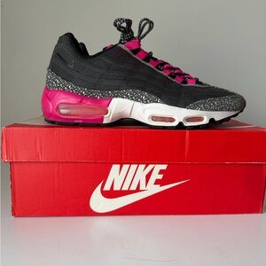 Nike Air Max 95 PRM Tape Black and Pink Sneakers